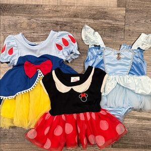 Disney Princess and Minnie Mouse Costume Trio - Blue, Red, Yellow